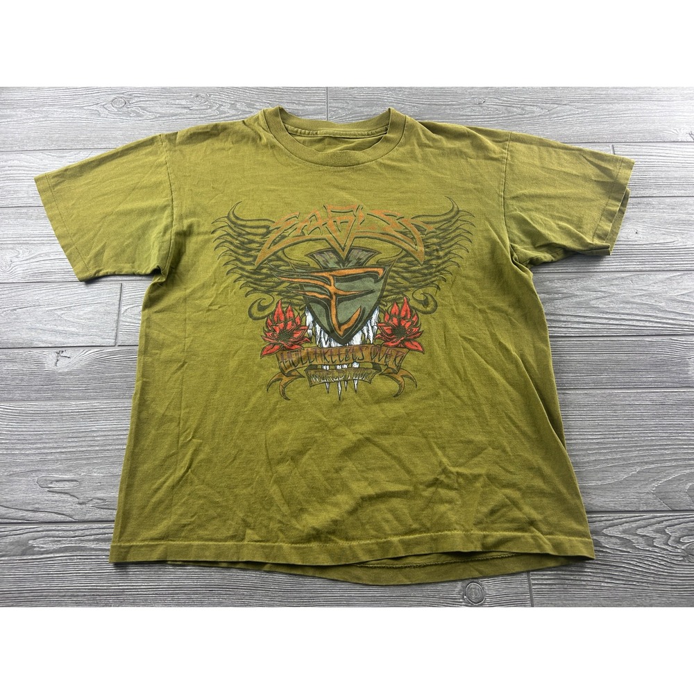 Vintage Eagles Hell Freezes Over World Tour 94 T-Shirt Olive Green Mens XL
